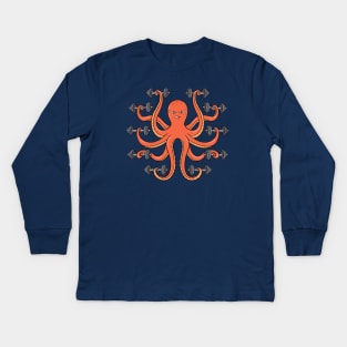 Gym funny Octopus Kids Long Sleeve T-Shirt